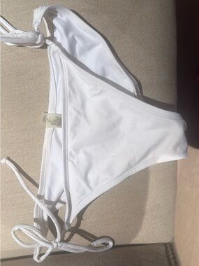 Victoria's Secret White Tie-Side Bikini Bottoms